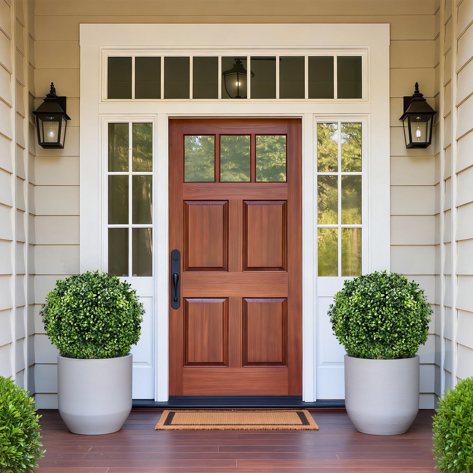 SylvanVerse topiary ball 18-inch ideal for porch displays that stay vibrant year-round