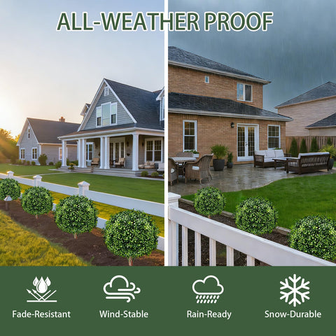 SylvanVerse outdoor topiary ball designed for durable garden accents with UV resistance