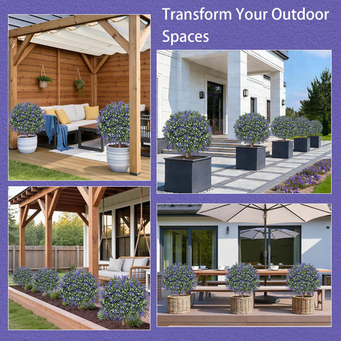 SylvanVerse lavender topiary ball porch and garden evergreen-looking without maintenance.