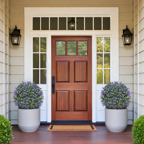 SylvanVerse lavender topiary ball garden display stays lush with UV resistance.