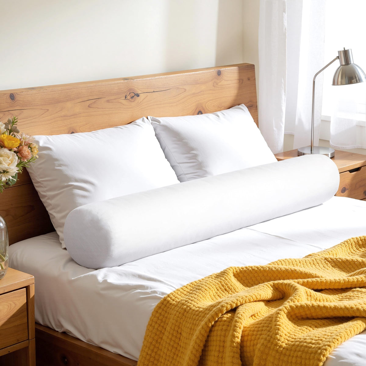 SyMax bed gap filler pillow helps keep items from slipping under the bed.