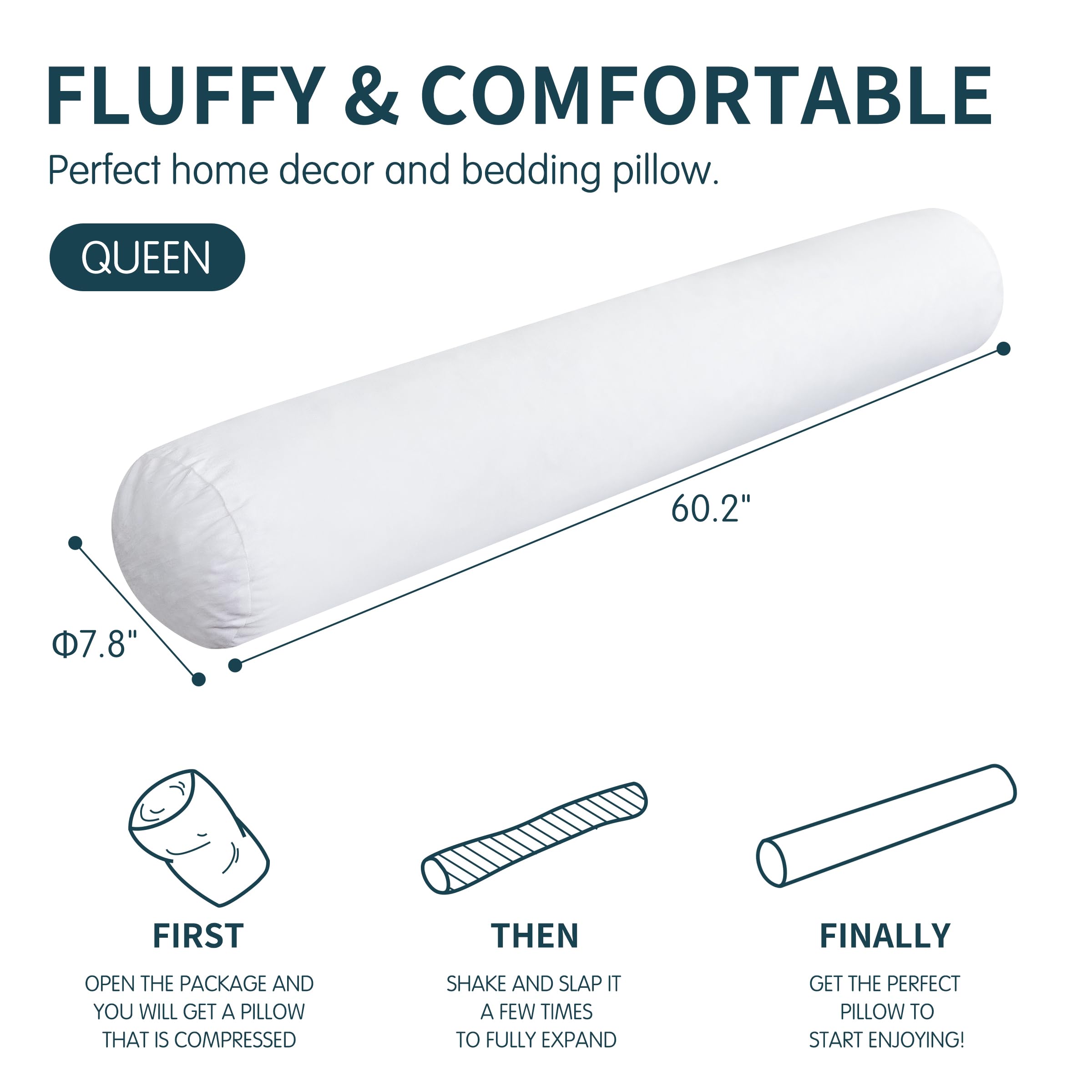 SyMax memory foam bolster pillow offers supportive, comfortable lounging.