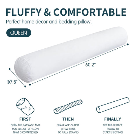 SyMax memory foam bolster pillow offers supportive, comfortable lounging.