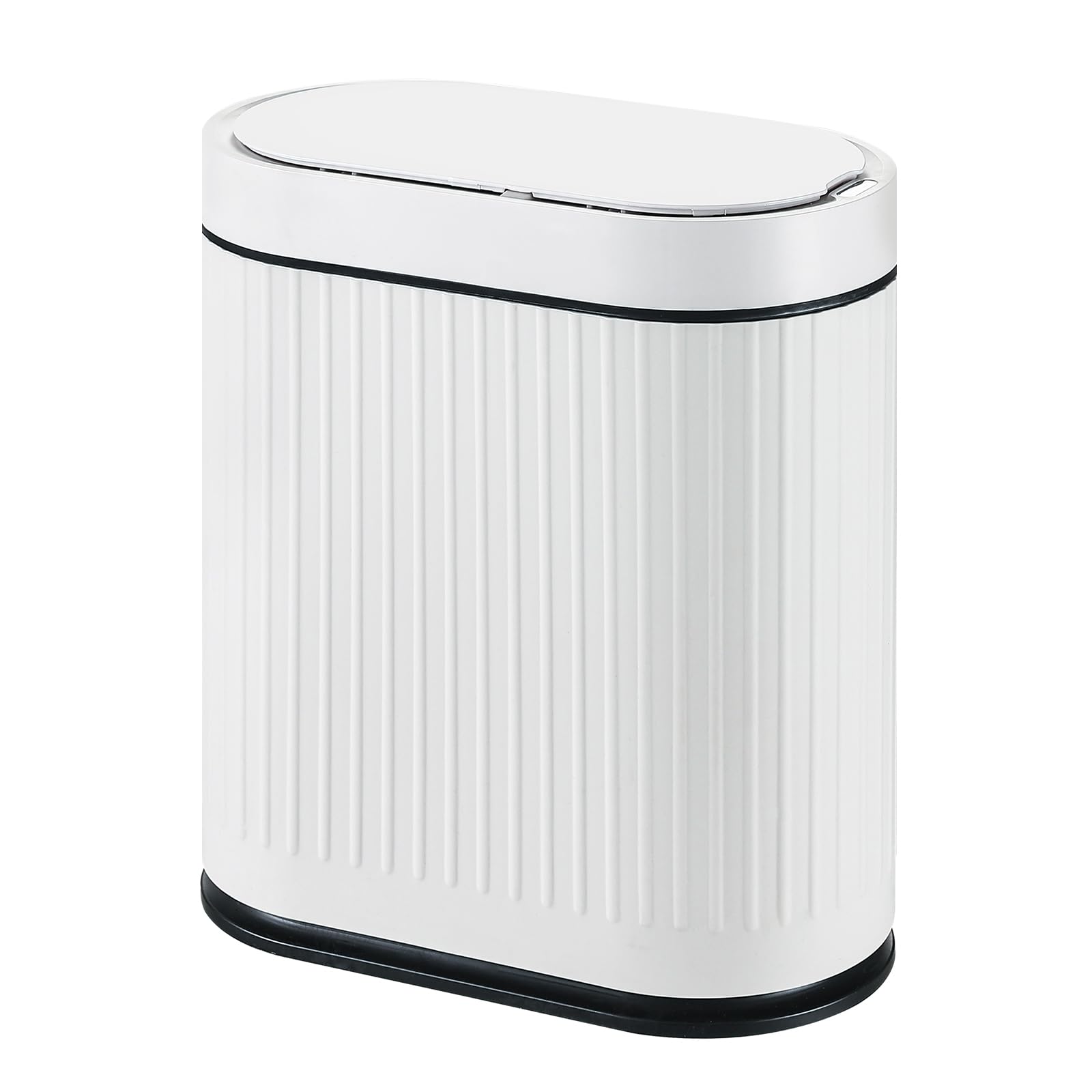 SYNCVIBE bathroom sensor trash can lid opens automatically for hands-free disposal.