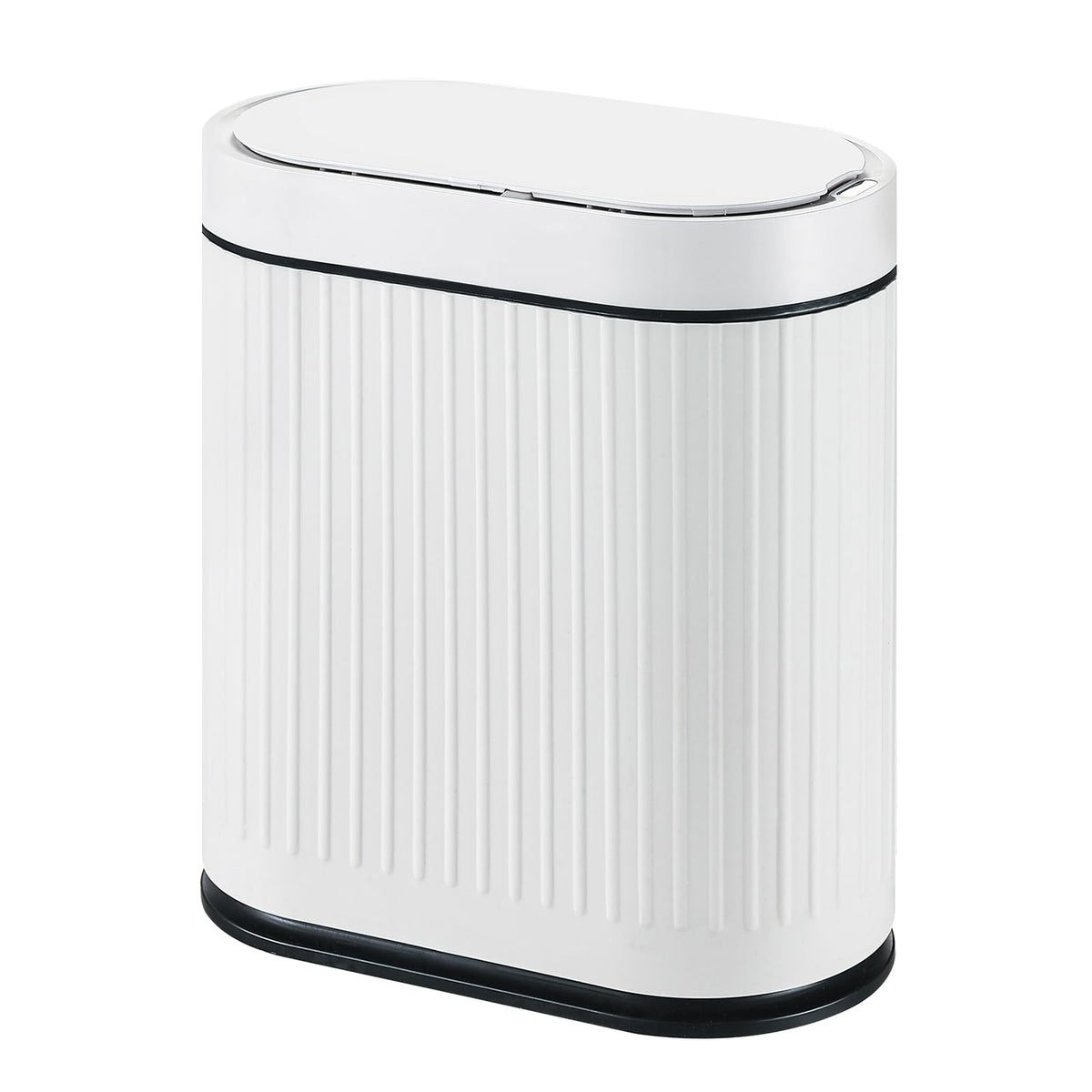 SYNCVIBE bathroom sensor trash can lid opens automatically for hands-free disposal.