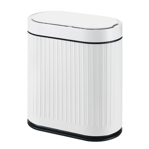 SYNCVIBE bathroom sensor trash can lid opens automatically for hands-free disposal.