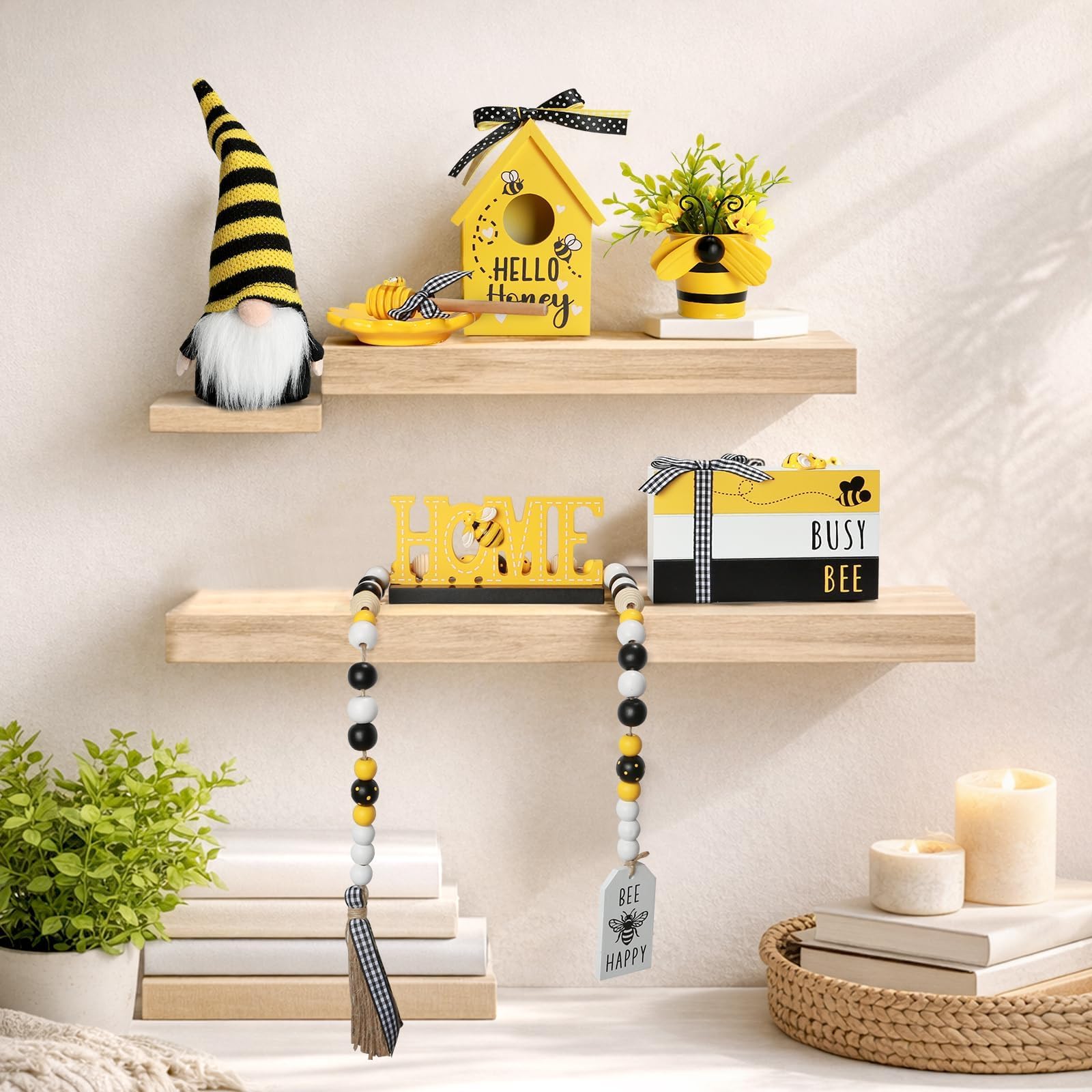 SYNCVIBE Bead garland with tassel offers easy seasonal styling touch.