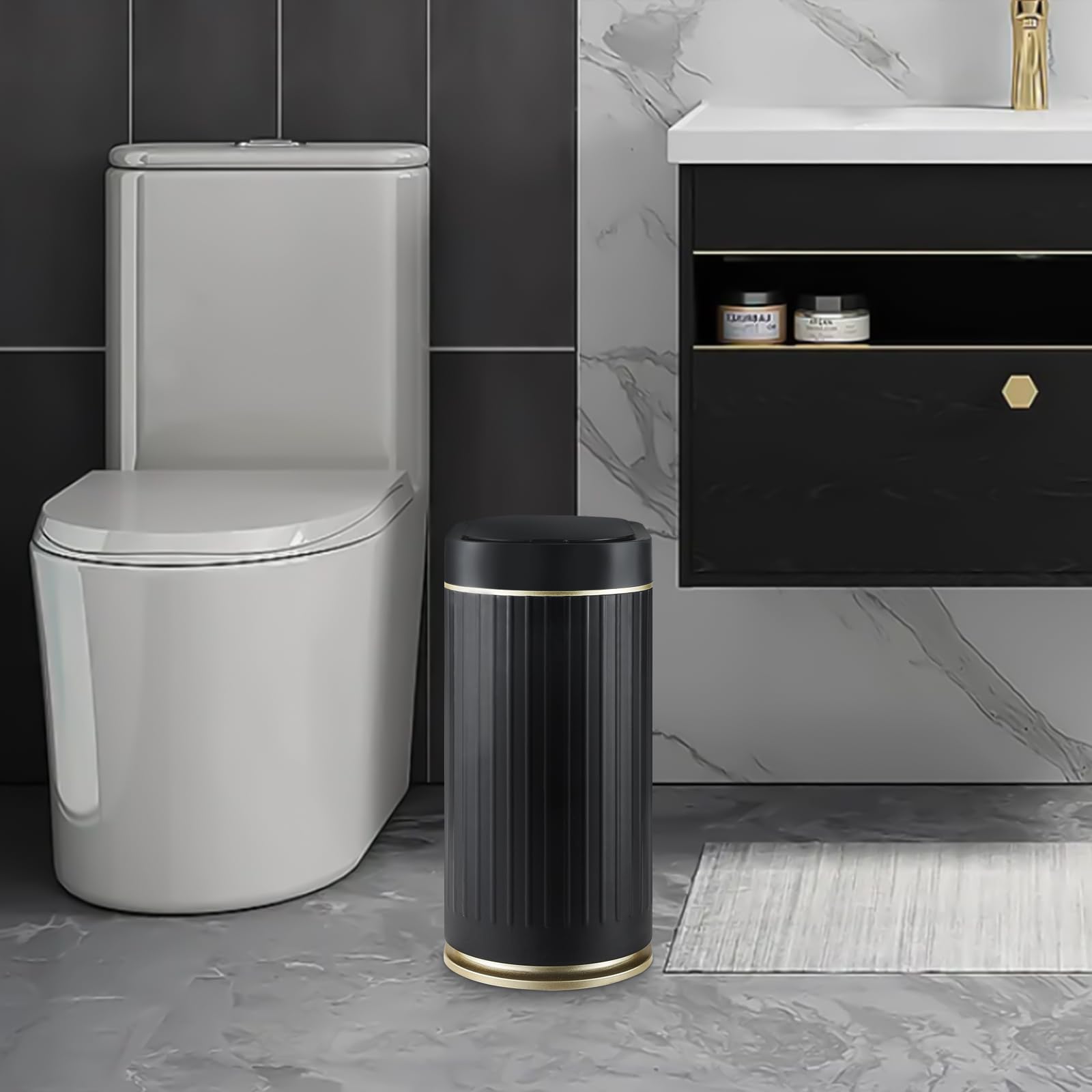 SYNCVIBE versatile trash bin suitable for bath, kitchen, and office.