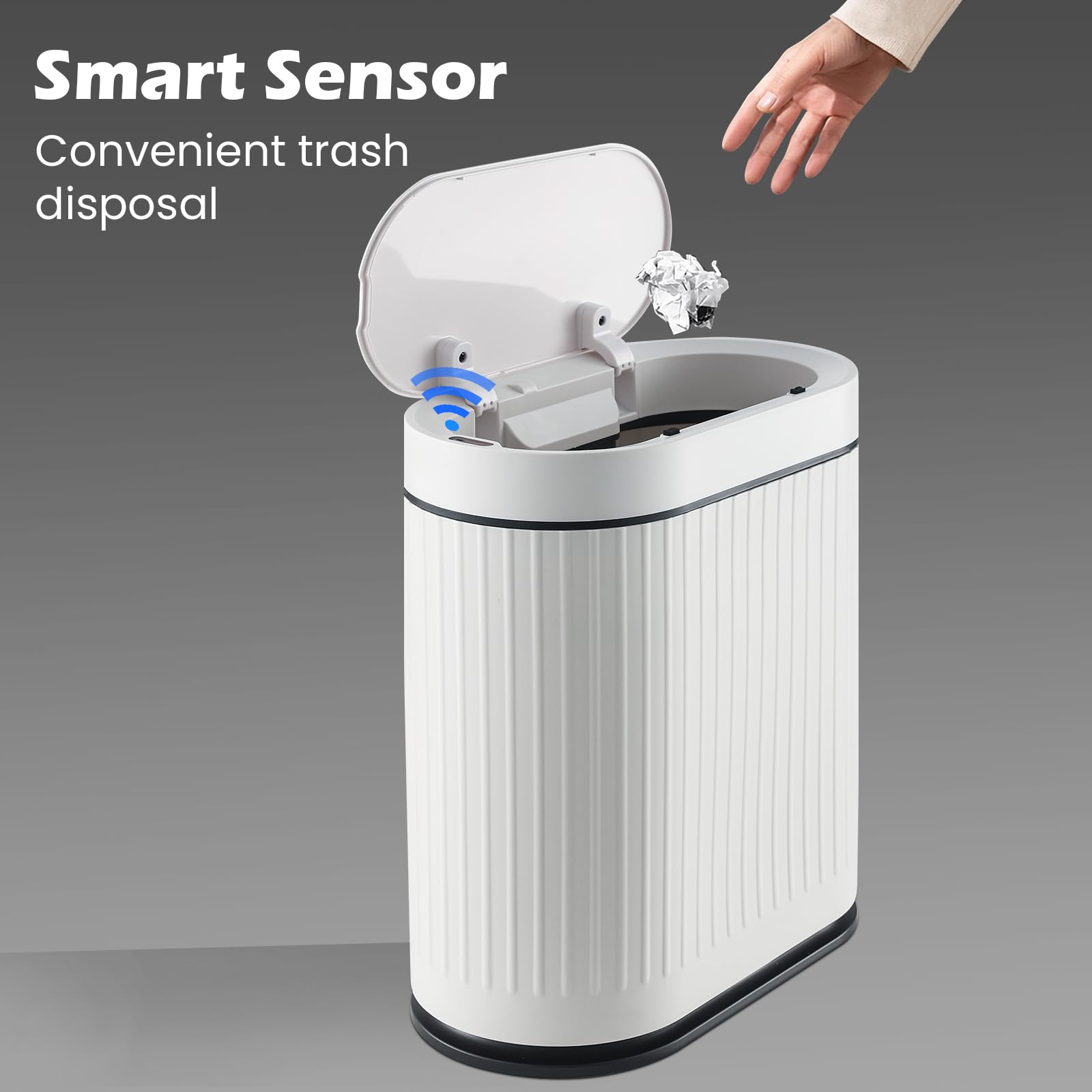 SYNCVIBE compact space-saving trash can fits tight spaces.