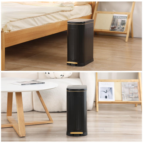 SYNCVIBE Slim trash can ideal for kitchen, bathroom, or office areas