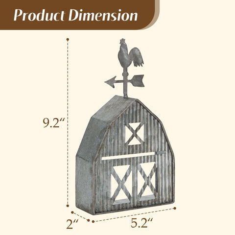 Synovana rooster-detail tea light holder adds farmhouse charm and visual interest.