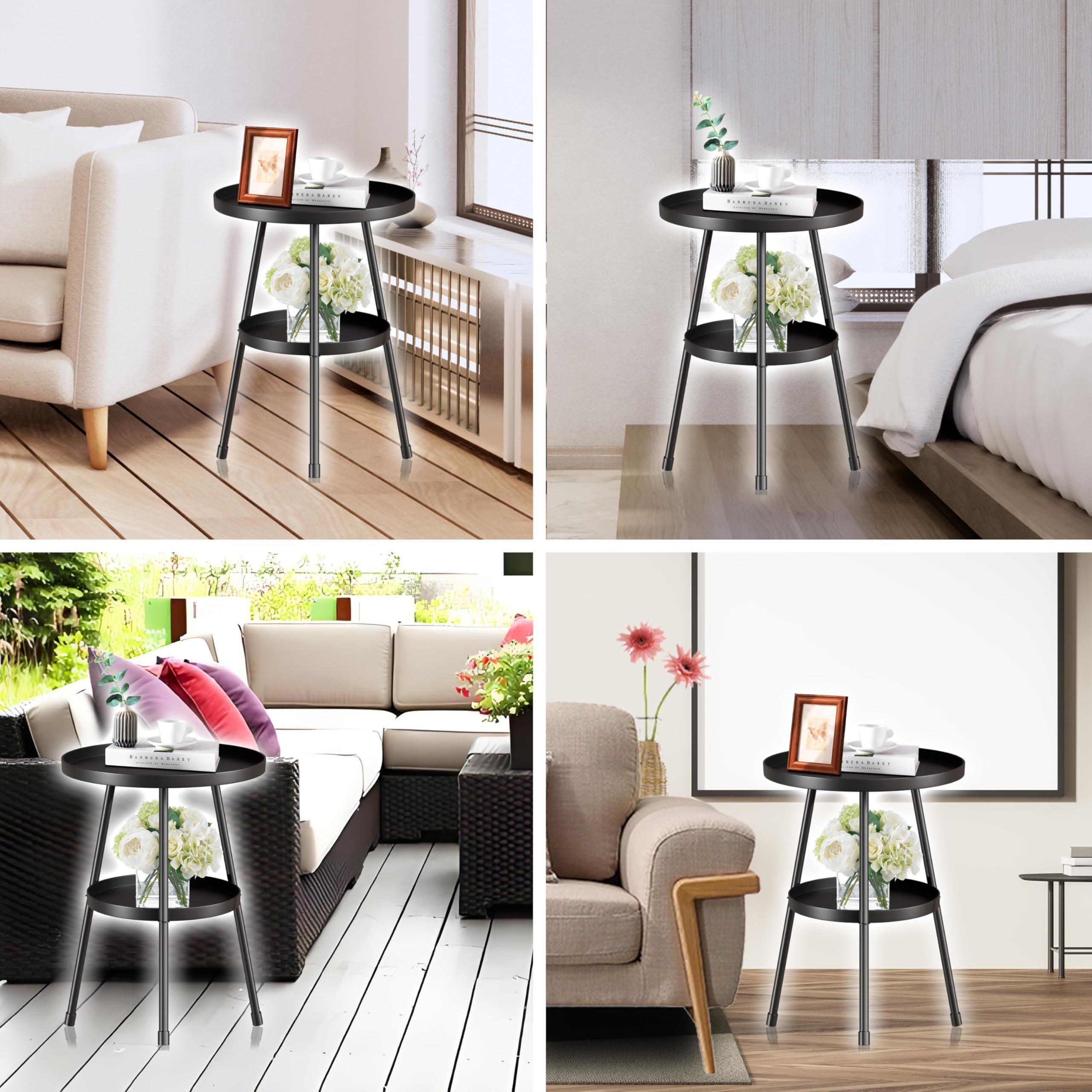 SYQ compact nightstand by the bed for essentials.