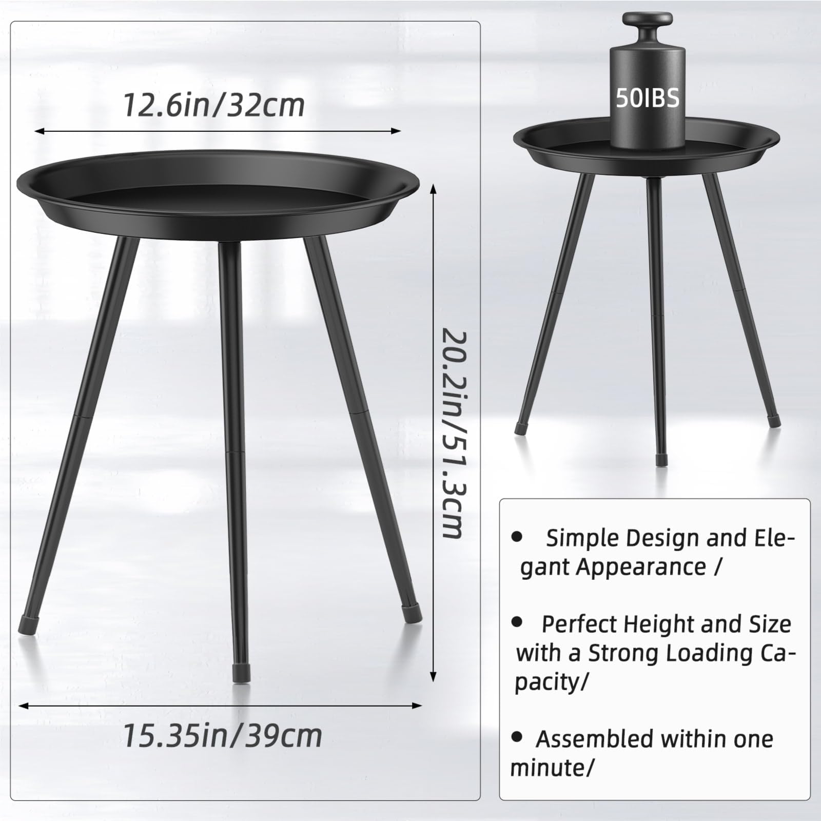 SYQ table features rounded edges for safe, family-friendly setup.