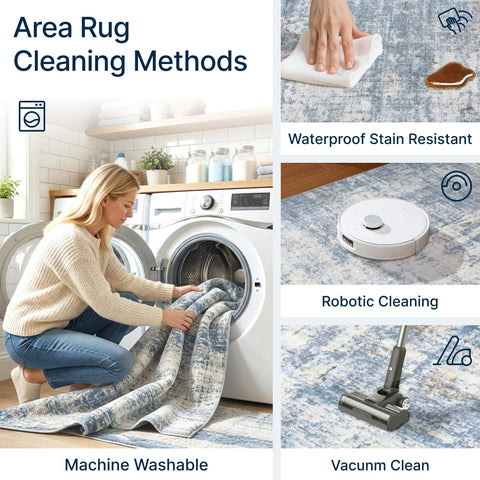 Dynamic pile shading on the Syrlfar rug adds depth to the floor