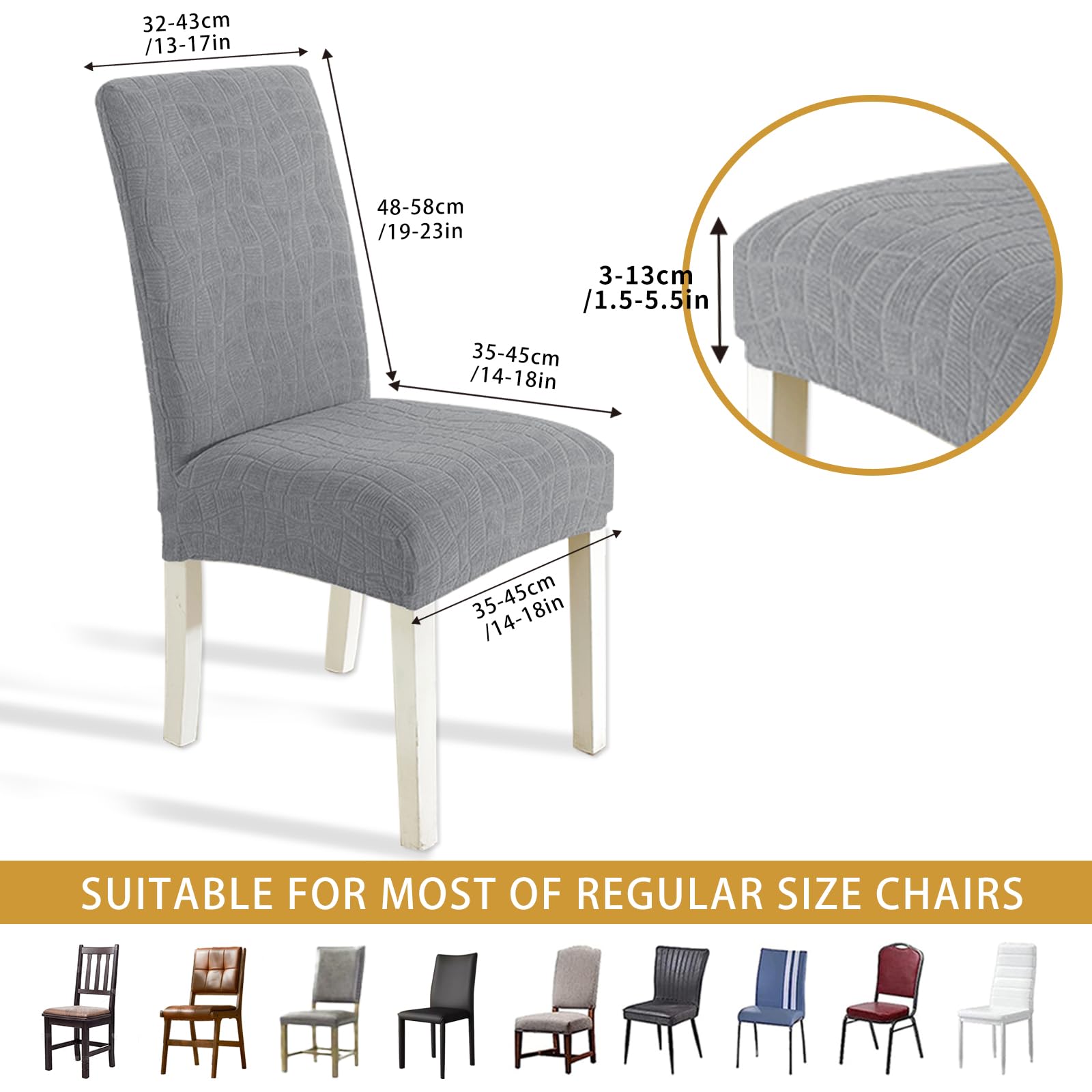 SYSLOON chair slipcover demonstrates easy one-minute installation on a chair.