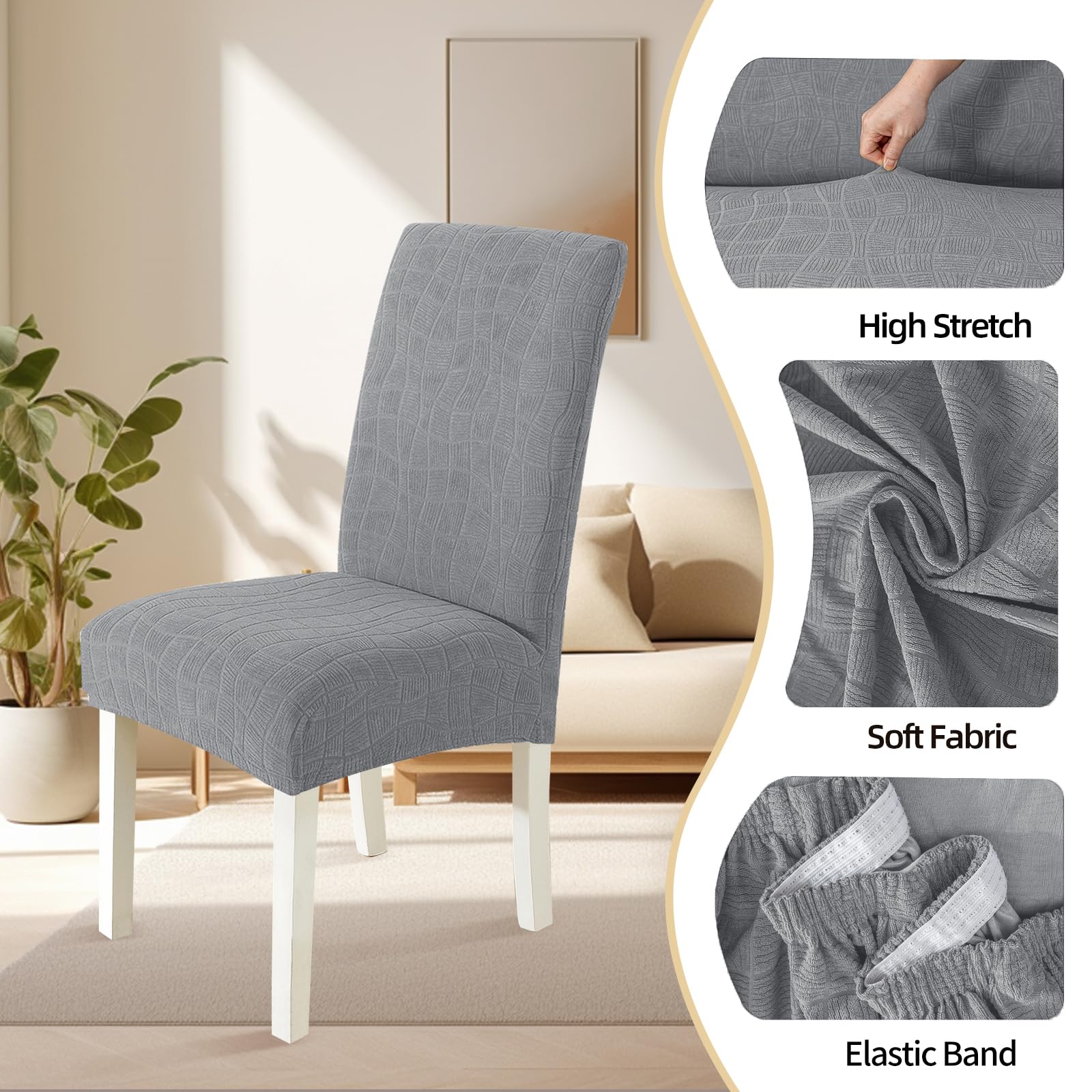 SYSLOON chair cover is machine washable at 30°C for simple upkeep.