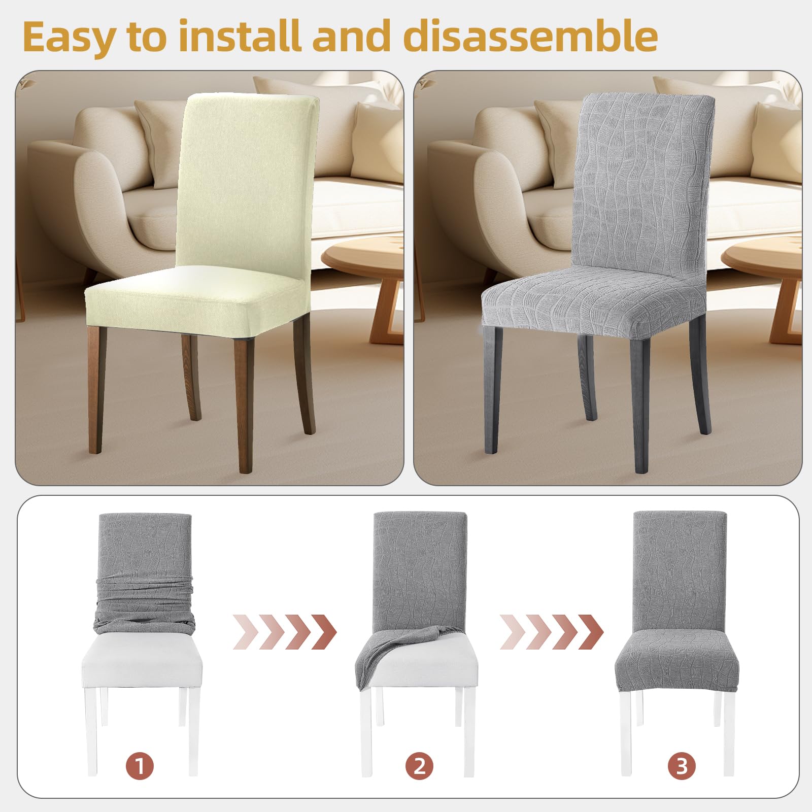 SYSLOON versatile dining chair cover for events and home settings with a refined look.