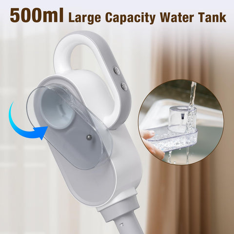 SYUDTY steam mop 3-level steam offers gentle to heavy cleaning options.