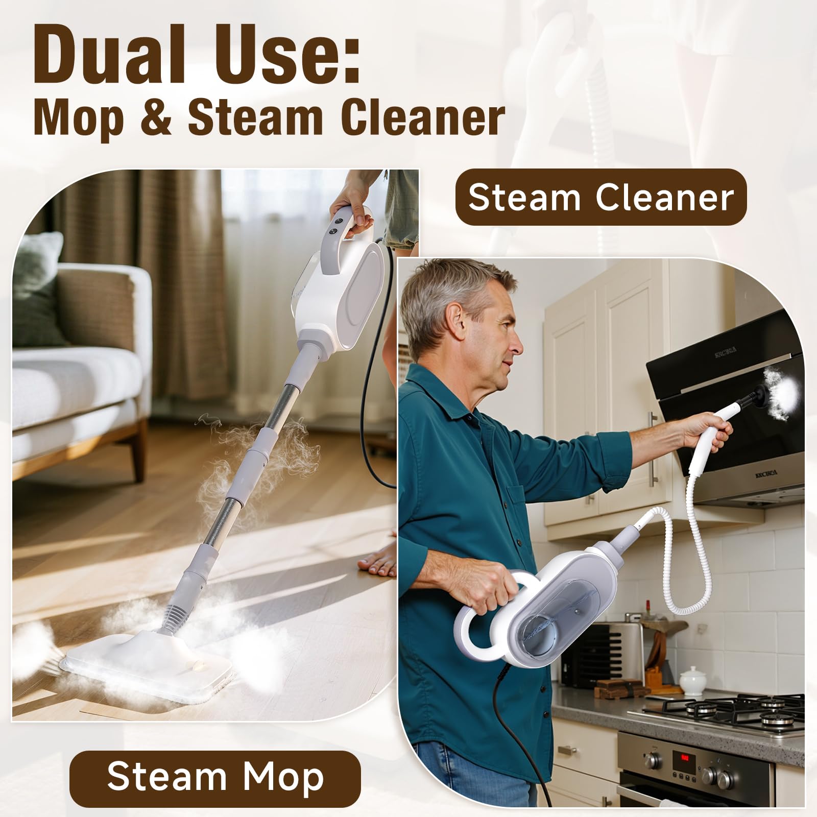 SYUDTY steam mop aluminum body provides durable, reliable cleaning performance.