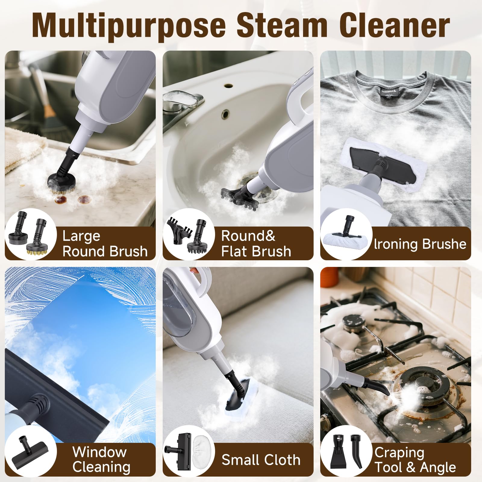SYUDTY steam mop attachments storage keeps accessories organized and accessible.
