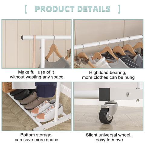 Sywhitta Double Rod Clothing Rack assembly in minutes with included tools.