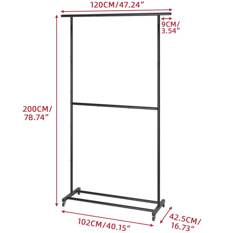 Sywhitta garment rack adjustable height to fit different garments