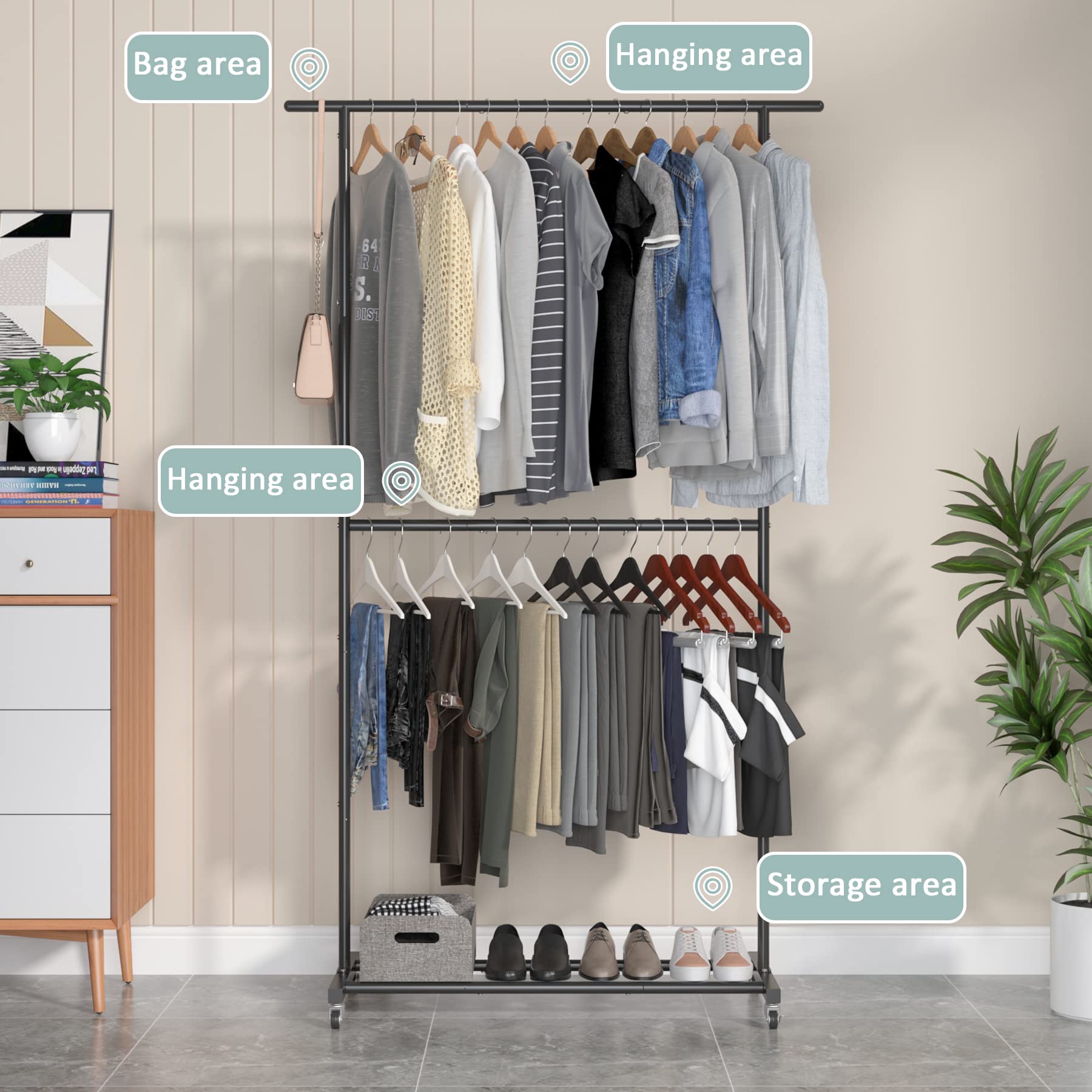 Sywhitta rack with easy installation and included tools