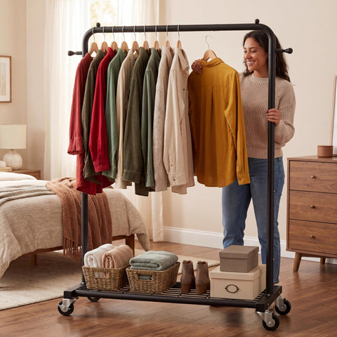 Sywhitta four 360-degree wheels enables smooth mobility and easy room reconfiguration