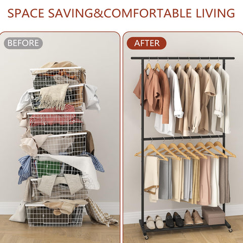Easy assembly with included tools for the Sywhitta garment rack.