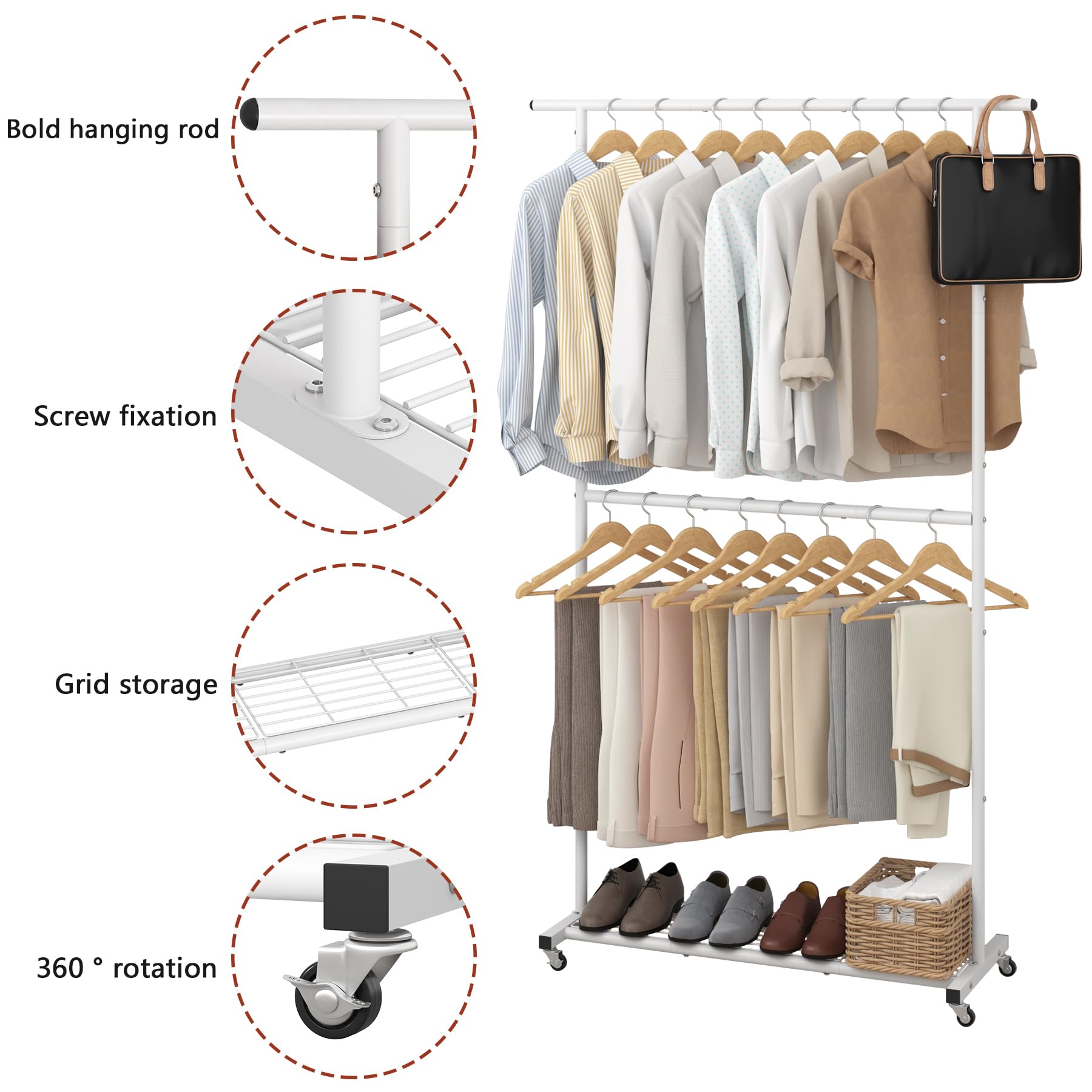 Sywhitta top drying area for coats and dresses neatly stored