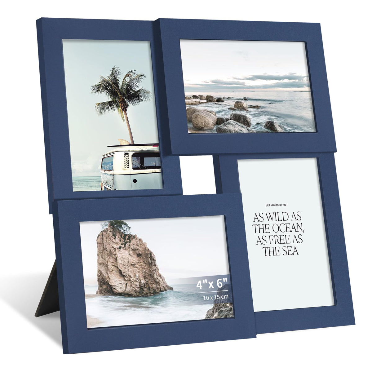 SZYUU 4x6 collage frame with real glass for crystal-clear photo display