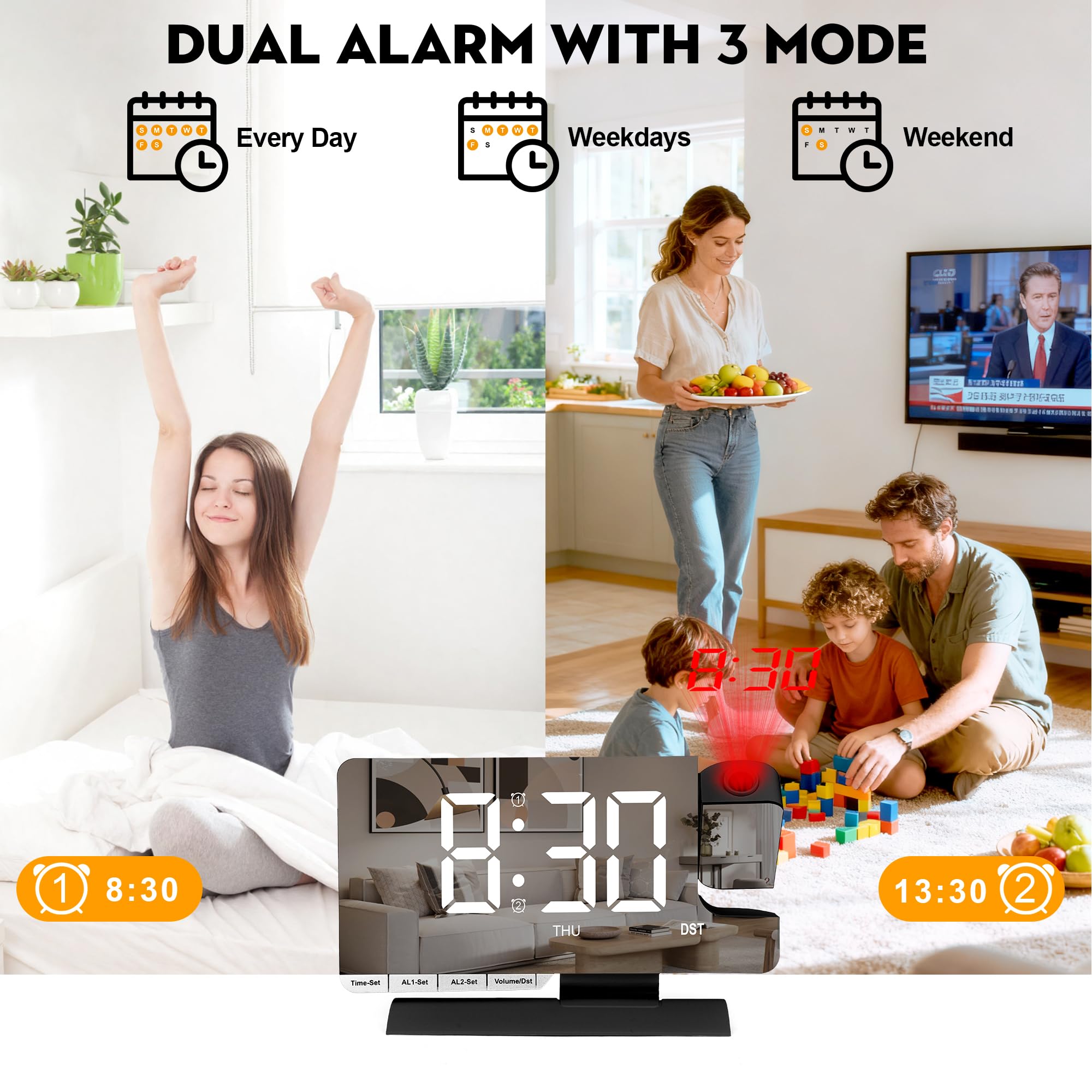 SZELAM 5-level volume helps wake light sleepers effectively