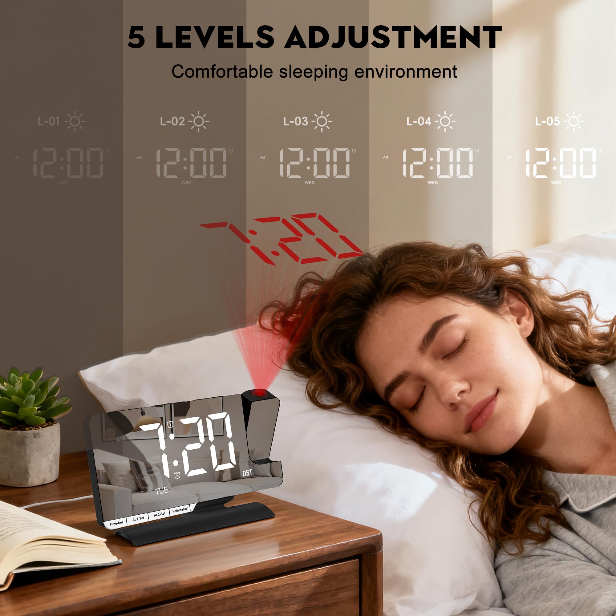 SZELAM dual alarms with three modes for weekdays and weekends