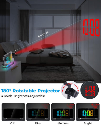 SZELAM night light in 10 color modes adds cozy bedroom ambiance.