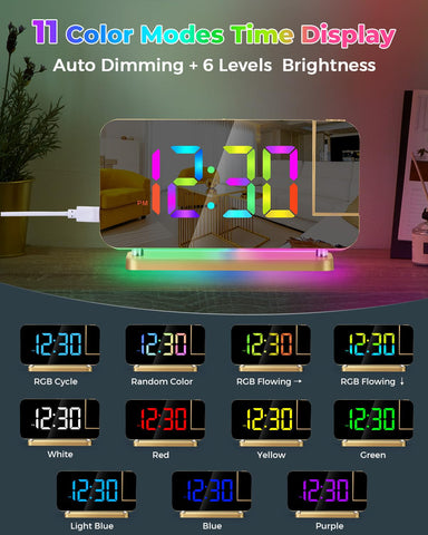 SZELAM 7.4-inch mirror display doubles as vanity mirror at night
