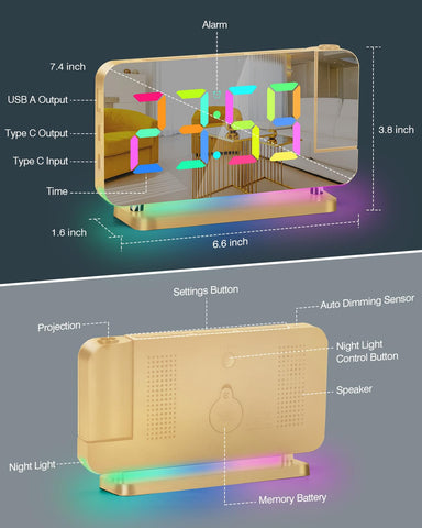 SZELAM package includes clock and cables for quick setup and reliable power