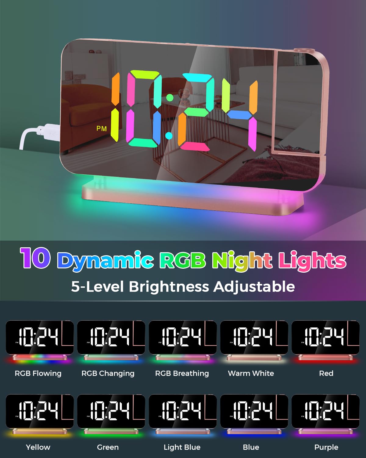 SZELAM RGB digital display with vibrant color options