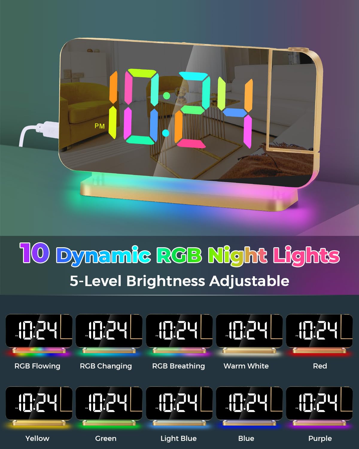 SZELAM RGB night light with dynamic modes for cozy ambience