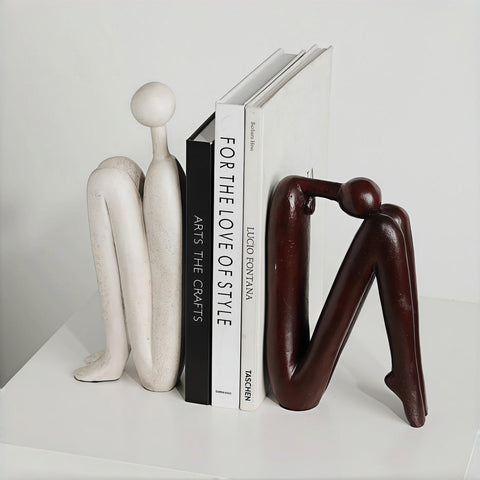 SZGYCSM abstract thinker book ends provide stable non-slip support for books