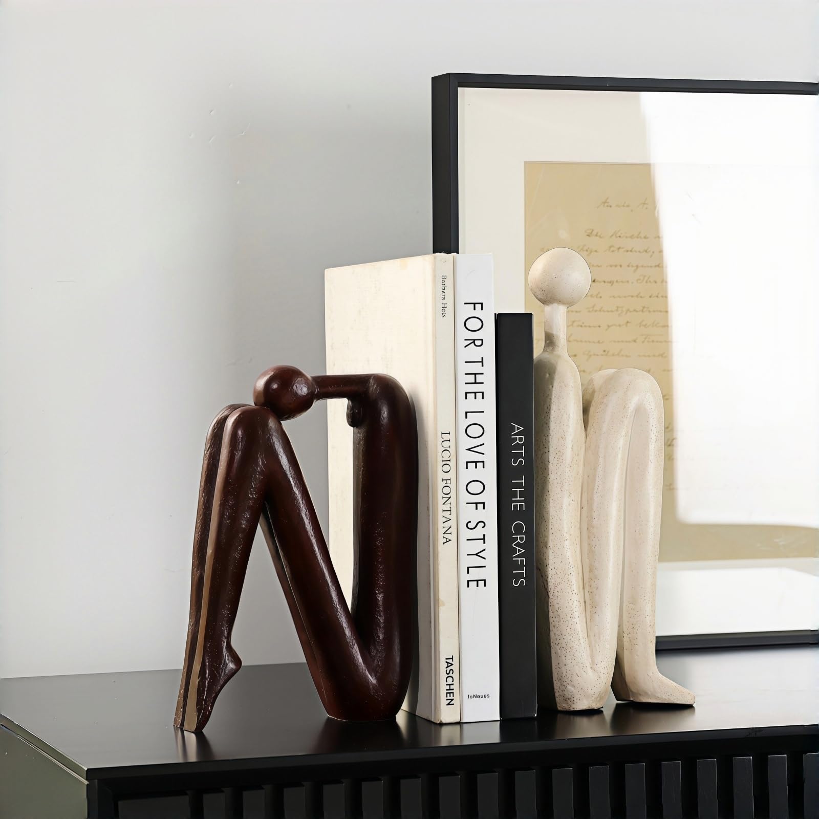 SZGYCSM resin book ends add decorative flair while saving space