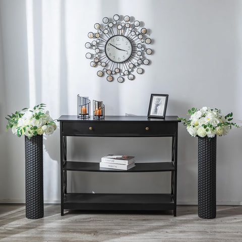 Sziqiqi tall vases work as standalone accents or paired on a mantel.