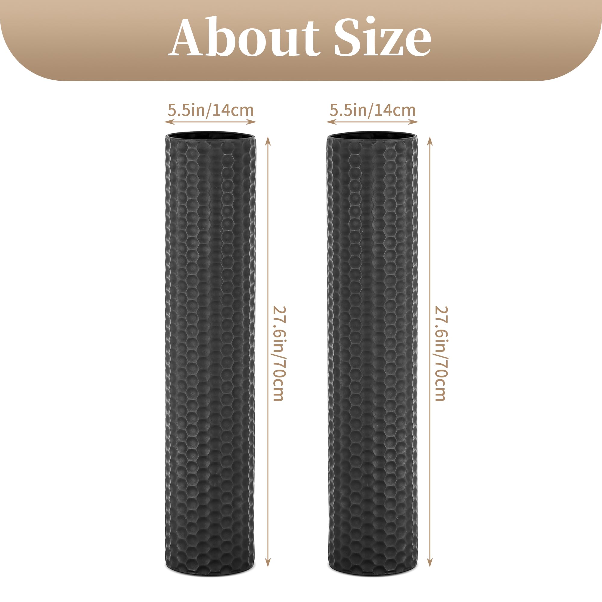 Sziqiqi floor vase with wide mouth supports diverse greenery arrangements.
