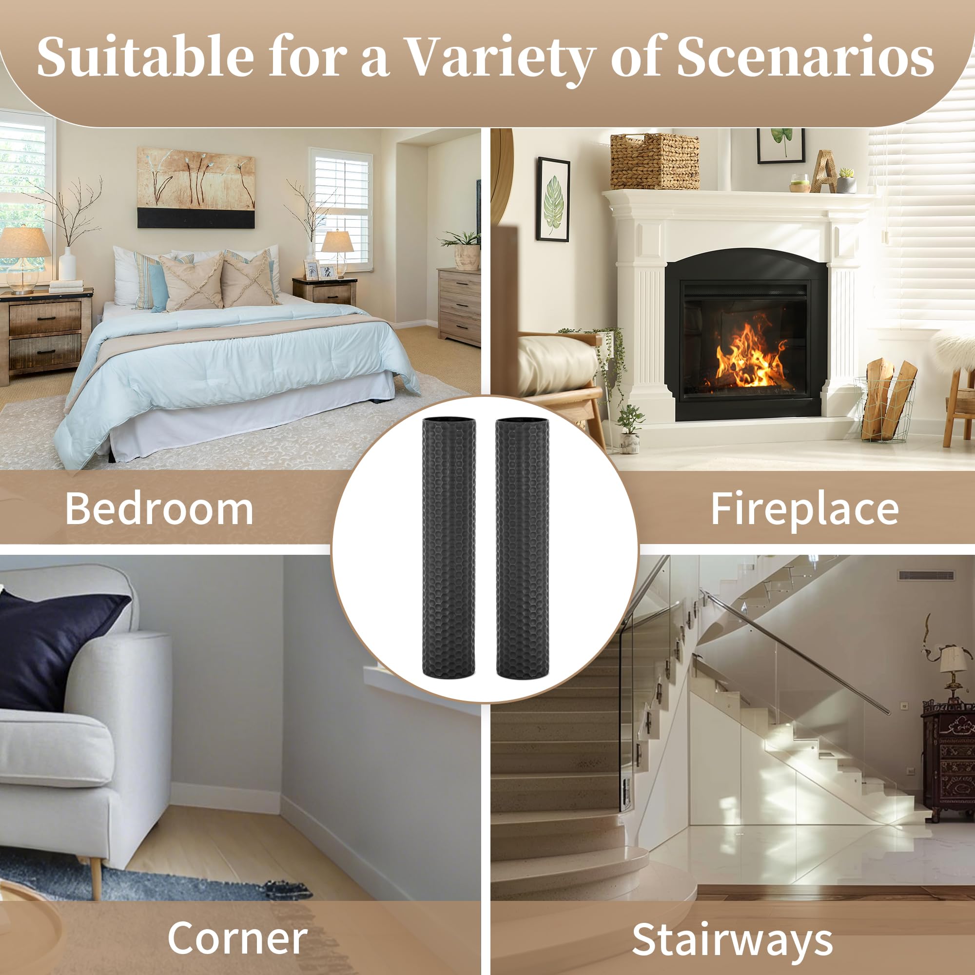 Sziqiqi set of two provides balanced symmetry for entryways.