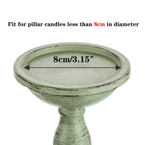 Sziqiqi Retro Iron Candle Holder sturdy base minimizes tipping for peace of mind.