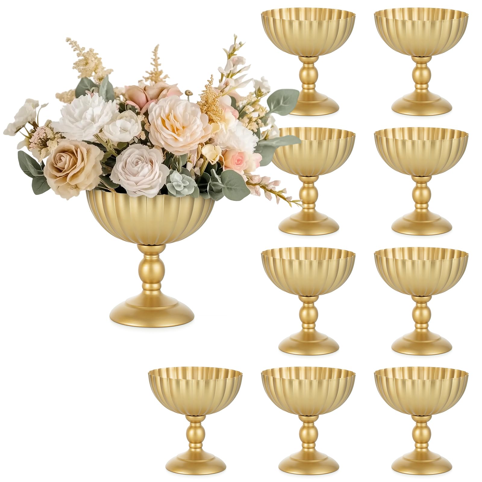 Sziqiqi urn vase with gold finish adds timeless elegance to weddings