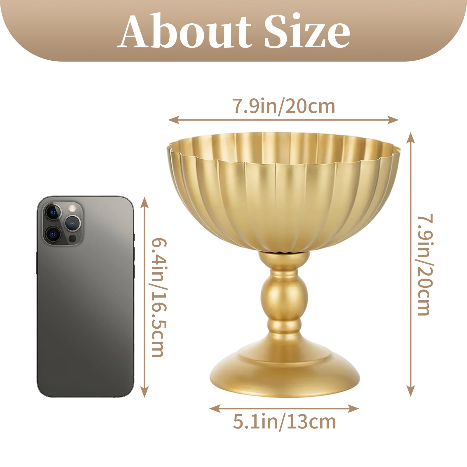 Sziqiqi urn vase height 7.9 inches for elegant centerpieces