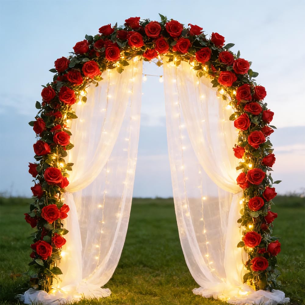 SzJias silk rose garland requires no watering or pruning