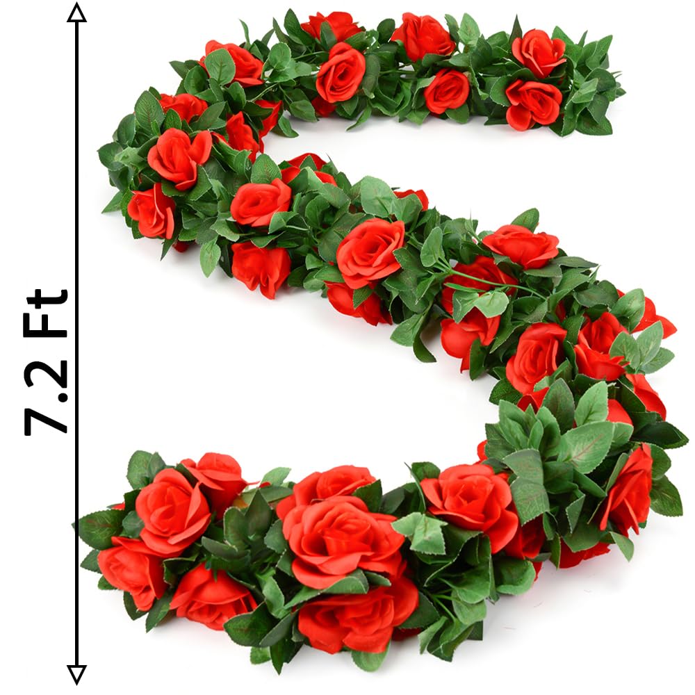 SzJias red wedding garland ideal for aisle or arch decor
