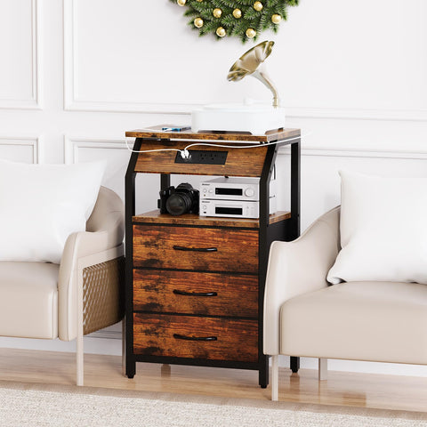 SZLHANJZ end table with RGB LED light strip showing color options