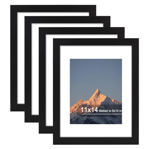 SZYUU 11x14 frame set of 4 in black, ideal for a stylish gallery wall.